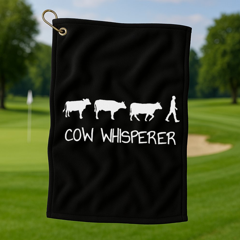 Cow Whisperer Golf Towel