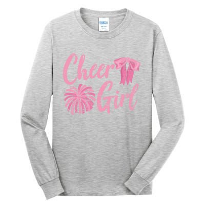 Cheering Women Cheer Girls Cheerleading Cheerleader Gift Tall Long Sleeve T-Shirt