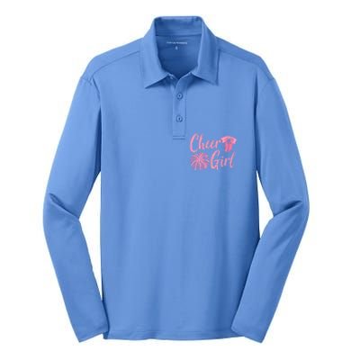 Cheering Women Cheer Girls Cheerleading Cheerleader Gift Silk Touch Performance Long Sleeve Polo