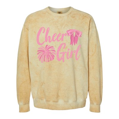 Cheering Women Cheer Girls Cheerleading Cheerleader Gift Colorblast Crewneck Sweatshirt