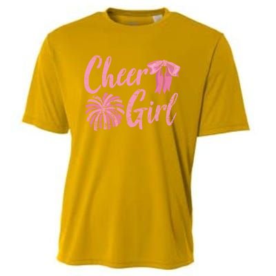 Cheering Women Cheer Girls Cheerleading Cheerleader Gift Cooling Performance Crew T-Shirt