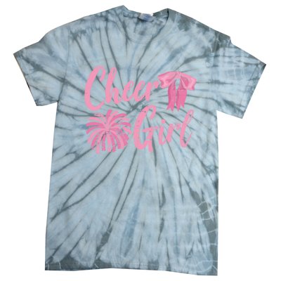 Cheering Women Cheer Girls Cheerleading Cheerleader Gift Tie-Dye T-Shirt