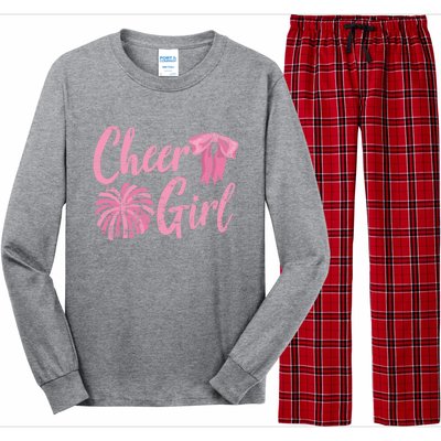 Cheering Women Cheer Girls Cheerleading Cheerleader Gift Long Sleeve Pajama Set