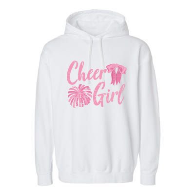 Cheering Women Cheer Girls Cheerleading Cheerleader Gift Garment-Dyed Fleece Hoodie