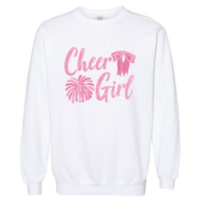 Cheering Women Cheer Girls Cheerleading Cheerleader Gift Garment-Dyed Sweatshirt