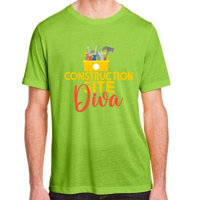 Construction Worker Construction Site Diva Gift Adult ChromaSoft Performance T-Shirt