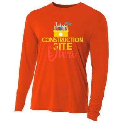 Construction Worker Construction Site Diva Gift Cooling Performance Long Sleeve Crew