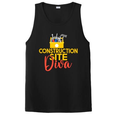 Construction Worker Construction Site Diva Gift PosiCharge Competitor Tank