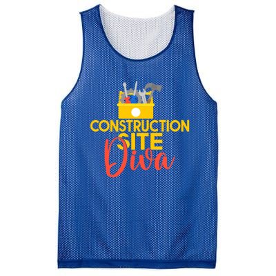 Construction Worker Construction Site Diva Gift Mesh Reversible Basketball Jersey Tank