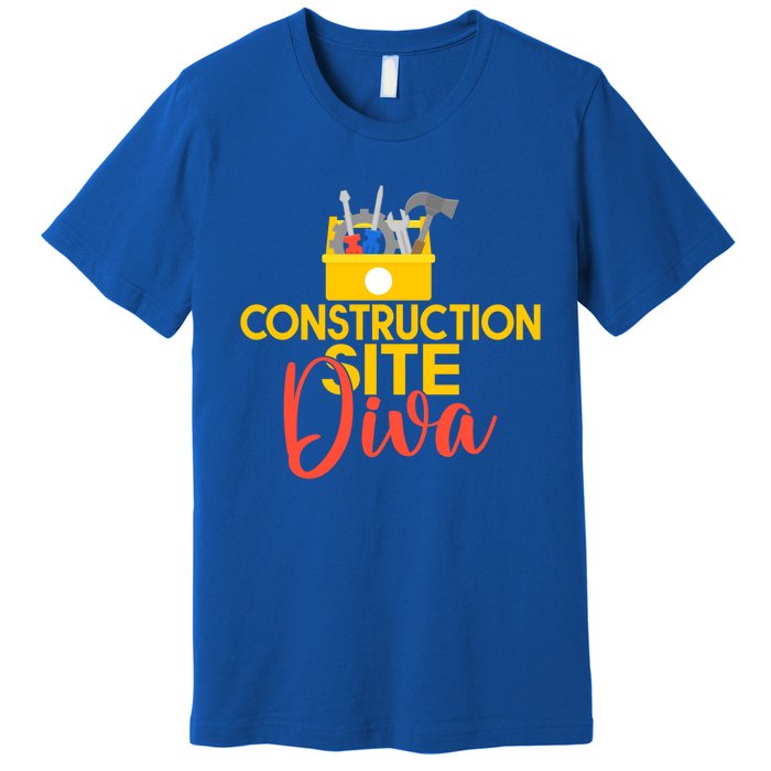 Construction Worker Construction Site Diva Gift Premium T-Shirt