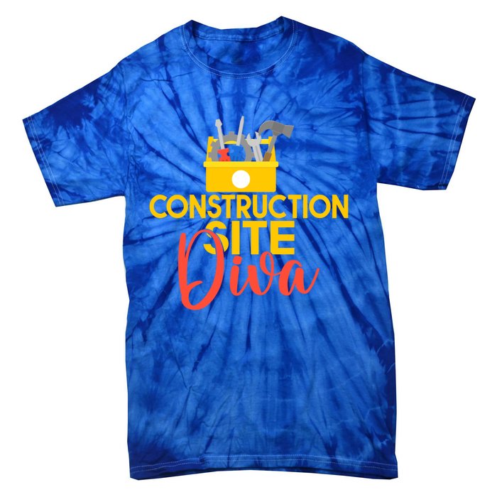 Construction Worker Construction Site Diva Gift Tie-Dye T-Shirt