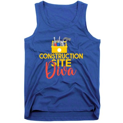 Construction Worker Construction Site Diva Gift Tank Top