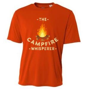 Campfire Whisperer Camping Pun Camper Campfire Funny Gift Cooling Performance Crew T-Shirt