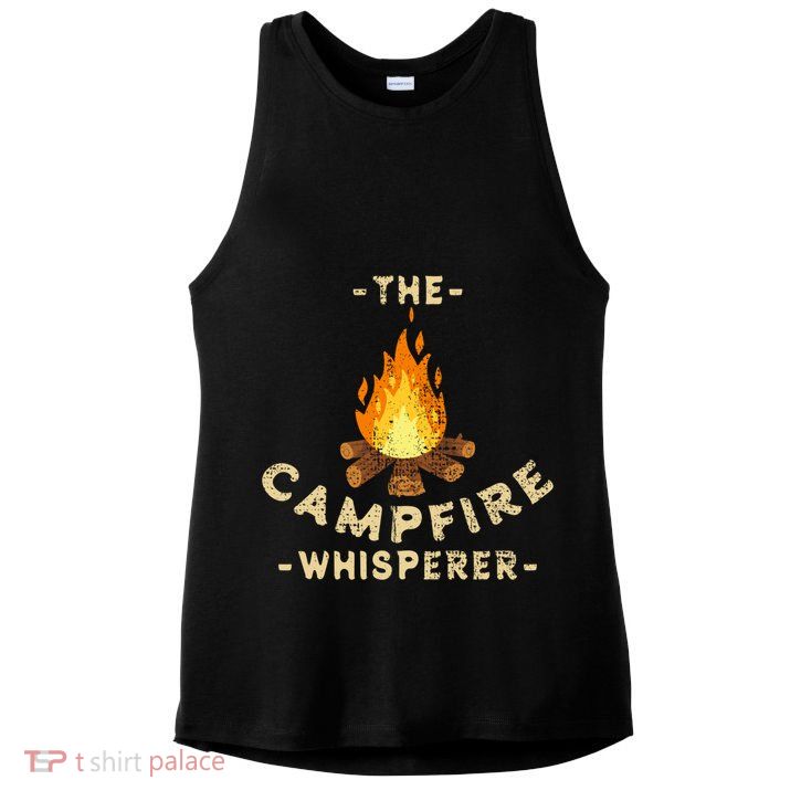 Campfire Whisperer Camping Pun Camper Campfire Funny Gift Ladies PosiCharge Tri-Blend Wicking Tank