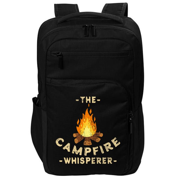 Campfire Whisperer Camping Pun Camper Campfire Funny Gift Impact Tech Backpack