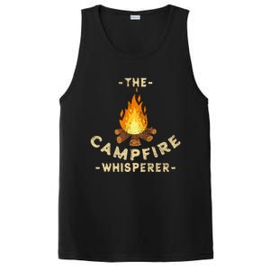 Campfire Whisperer Camping Pun Camper Campfire Funny Gift PosiCharge Competitor Tank