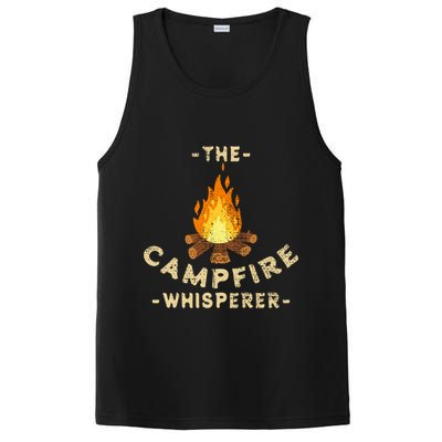 Campfire Whisperer Camping Pun Camper Campfire Funny Gift PosiCharge Competitor Tank