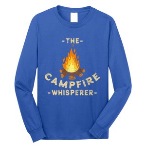 Campfire Whisperer Camping Pun Camper Campfire Funny Gift Long Sleeve Shirt