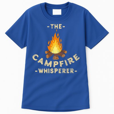 Campfire Whisperer Camping Pun Camper Campfire Funny Gift Tall T-Shirt