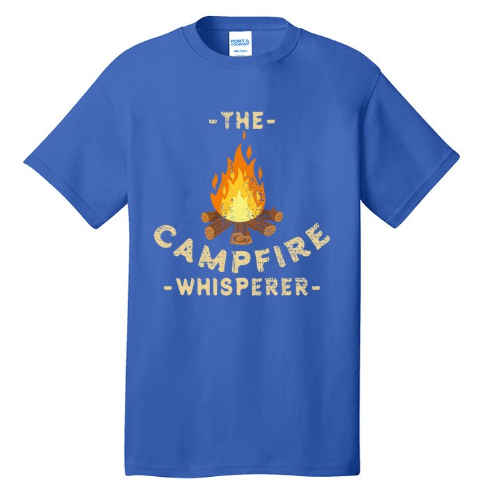 Campfire Whisperer Camping Pun Camper Campfire Funny Gift Tall T-Shirt