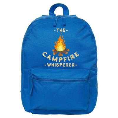Campfire Whisperer Camping Pun Camper Campfire Funny Gift 16 in Basic Backpack