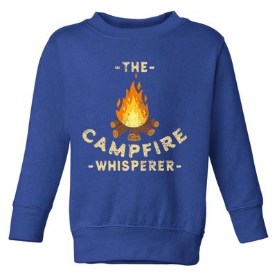 Campfire Whisperer Camping Pun Camper Campfire Funny Gift Toddler Sweatshirt