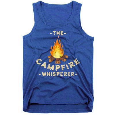 Campfire Whisperer Camping Pun Camper Campfire Funny Gift Tank Top