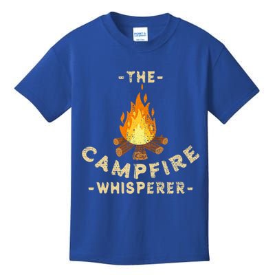 Campfire Whisperer Camping Pun Camper Campfire Funny Gift Kids T-Shirt