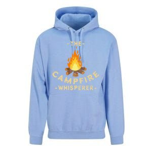 Campfire Whisperer Camping Pun Camper Campfire Funny Gift Unisex Surf Hoodie