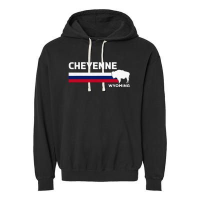 Cheyenne Wyoming Garment-Dyed Fleece Hoodie