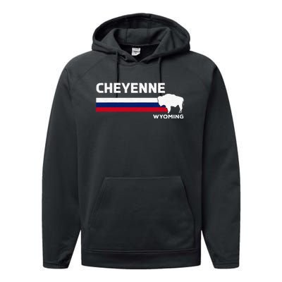 Cheyenne Wyoming Performance Fleece Hoodie