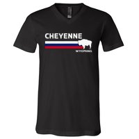 Cheyenne Wyoming V-Neck T-Shirt