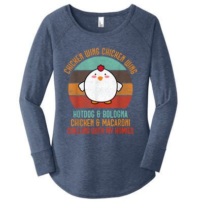 Chicken Wing Chicken Wing Shirt Song Lyric Hot Dog Bologna Women's Perfect Tri Tunic Long Sleeve Shirt