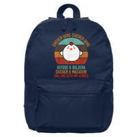 Chicken Wing Chicken Wing Shirt Song Lyric Hot Dog Bologna 16 in Basic Backpack