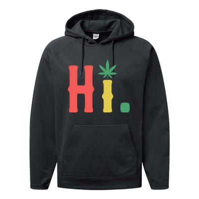 Cannabis Weed Performance Fleece Hoodie