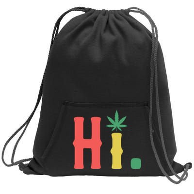 Cannabis Weed Sweatshirt Cinch Pack Bag