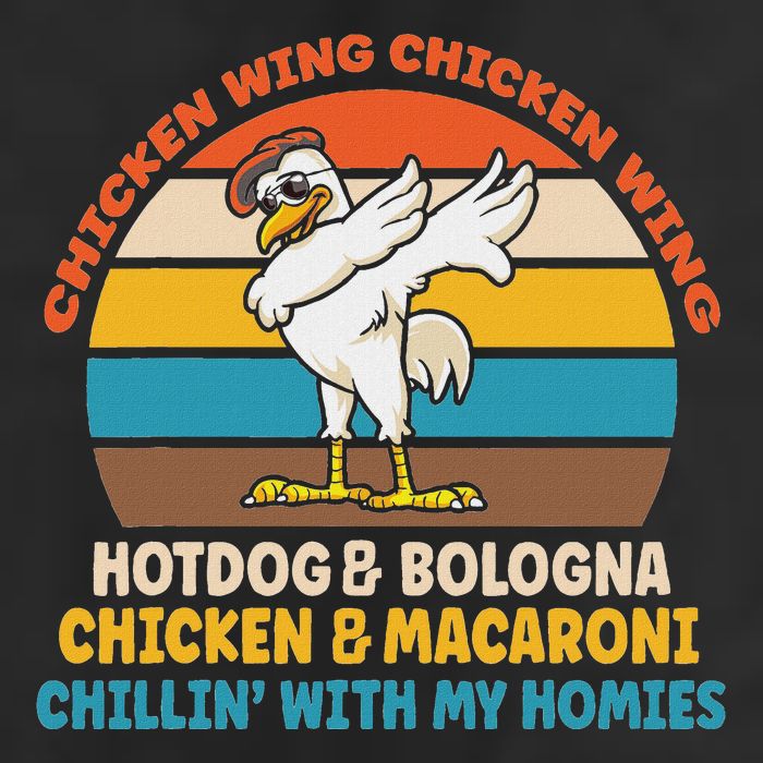 Chicken Wing Chicken Wing Hot Dog Bologna Macaroni Garment-Dyed Fleece Hoodie