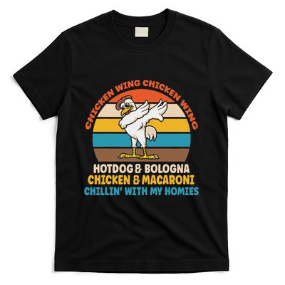 Chicken Wing Chicken Wing Hot Dog Bologna Macaroni T-Shirt
