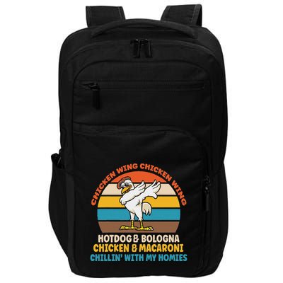 Chicken Wing Chicken Wing Hot Dog Bologna Macaroni Impact Tech Backpack