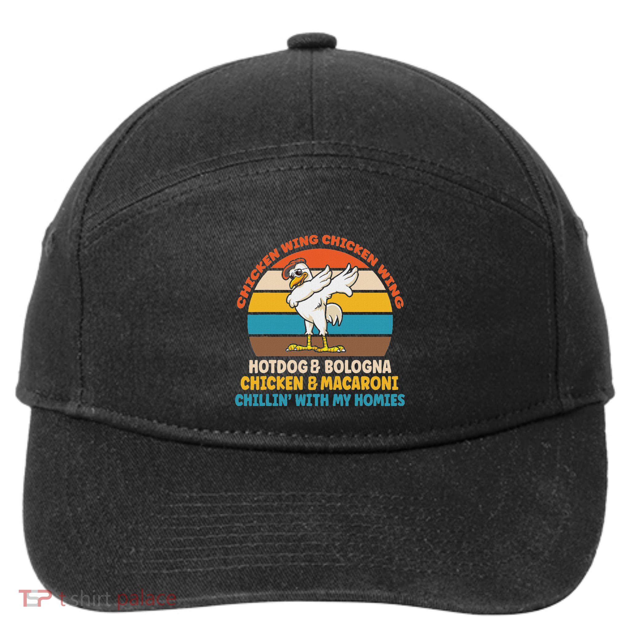 Chicken Wing Chicken Wing Hot Dog Bologna Macaroni 7-Panel Snapback Hat