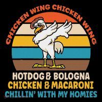 Chicken Wing Chicken Wing Hot Dog Bologna Macaroni 7-Panel Snapback Hat