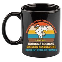 Chicken Wing Chicken Wing Hot Dog Bologna Macaroni 11oz C Handle Ceramic Mug