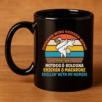 Chicken Wing Chicken Wing Hot Dog Bologna Macaroni 11oz C Handle Ceramic Mug