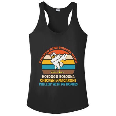 Chicken Wing Chicken Wing Hot Dog Bologna Macaroni Ladies PosiCharge Competitor Racerback Tank