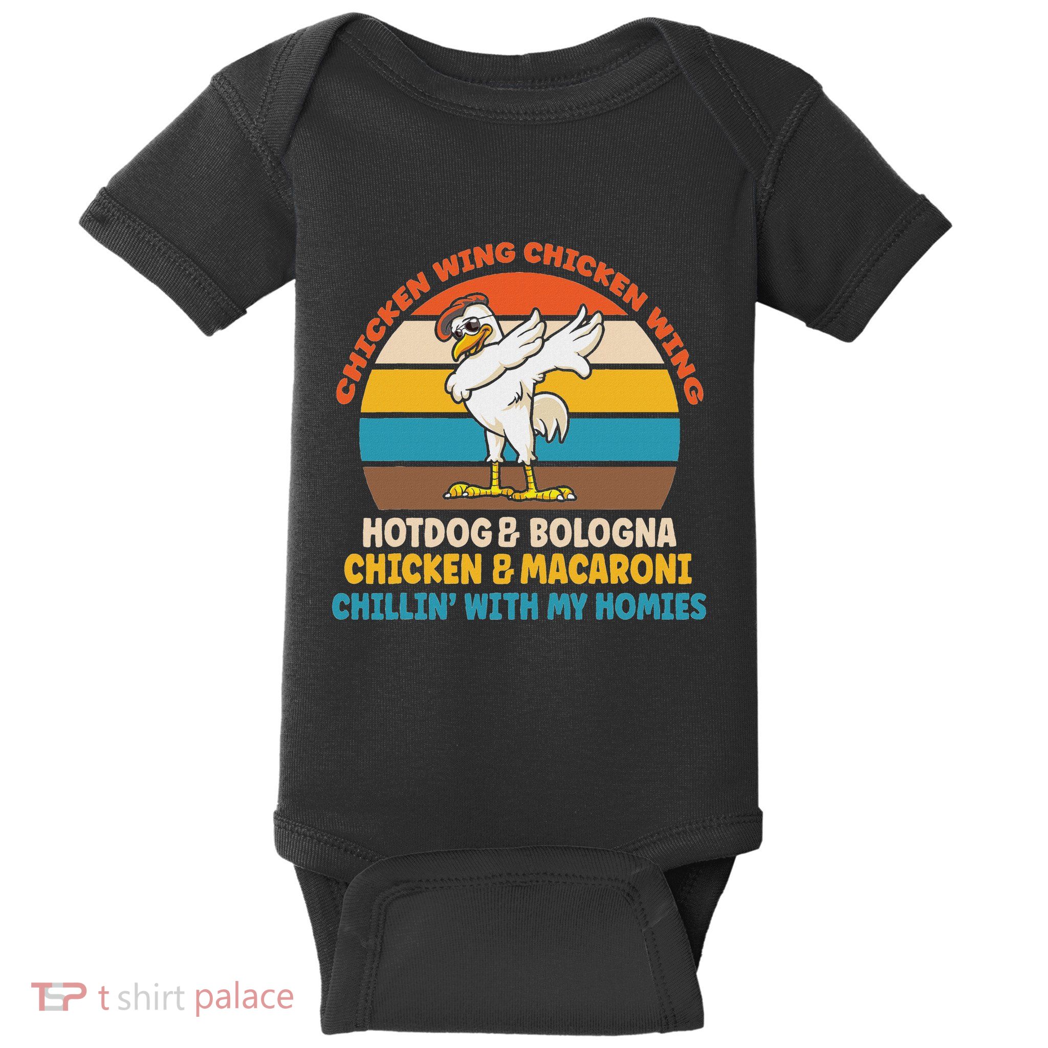 Chicken Wing Chicken Wing Hot Dog Bologna Macaroni Baby Bodysuit