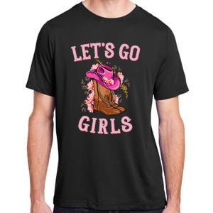 Cute Western Cow Country Western Rodeo LetS Go Girl Adult ChromaSoft Performance T-Shirt