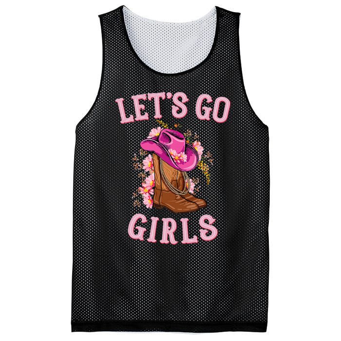 Cute Western Cow Country Western Rodeo LetS Go Girl Mesh Reversible Basketball Jersey Tank