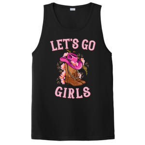 Cute Western Cow Country Western Rodeo LetS Go Girl PosiCharge Competitor Tank