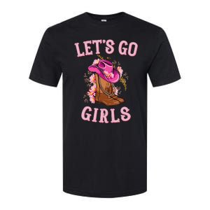 Cute Western Cow Country Western Rodeo LetS Go Girl Softstyle CVC T-Shirt