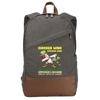 Chicken Wing Chicken Wing Song Hot Dog Bologna St Pattys Day Cotton Canvas Backpack